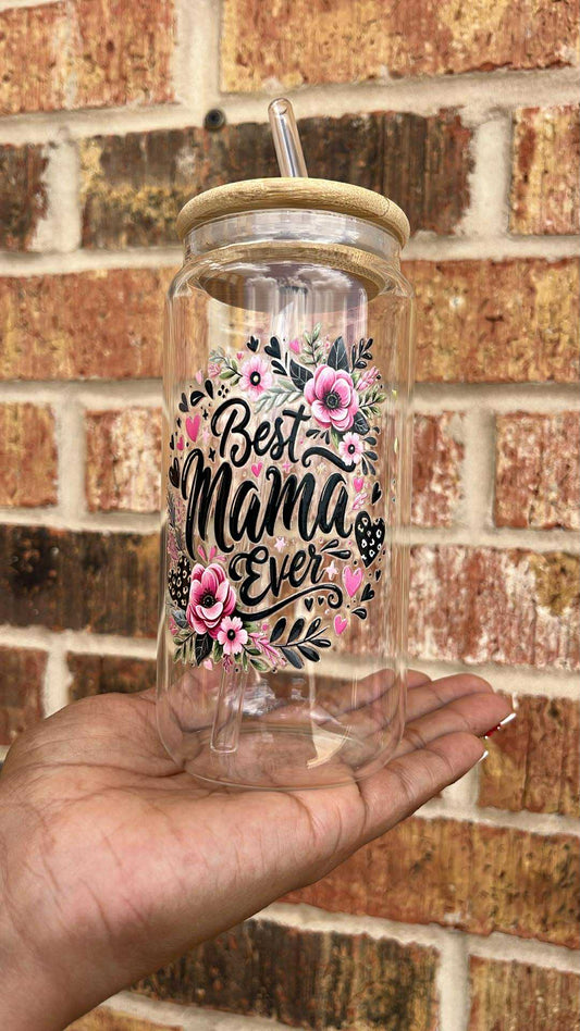 Mom 16oz glass
